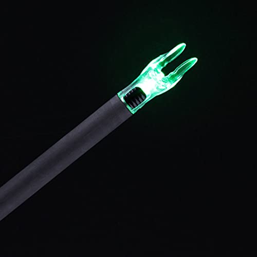 DEEPOWER X Lighted Archery Nocks for Arrows .204 Inside Diameter Lighted Arrow Nocks for 5.2mm Arrows Shafts with ON/Off Switch