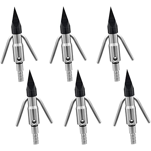 broadheadarrowhead fishing lure Flying Arrow Archery Pharmakon XP 2 | Fixed Blade Broadheads 100 Grain | 7/8 Cutting Diameter | Broadheads for Compound Bow | Coring Style Head | Archery Broadheads | Replaceable Blades Never lose or damage your arrow heads again GPP 6PK 150gr Black Hunting