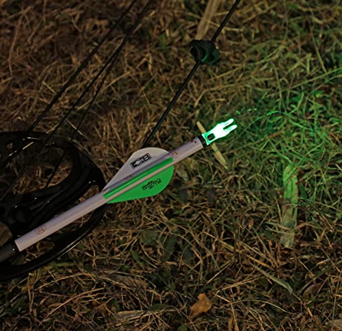 DEEPOWER X Lighted Archery Nocks for Arrows .204 Inside Diameter Lighted Arrow Nocks for 5.2mm Arrows Shafts with ON/Off Switch