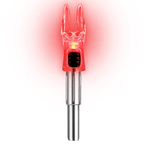 DEEPOWER S Lighted Nocks for Arrows .244/6.2mm 6 Pack Lighted Arrow Nocks for Archery Hunting