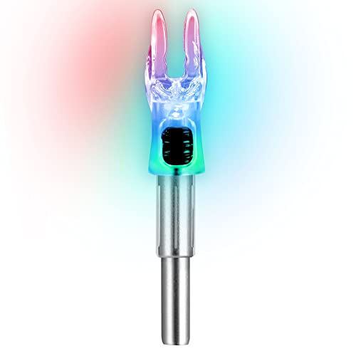 DEEPOWER S Lighted Nocks for Arrows .244/6.2mm 6 Pack Lighted Arrow Nocks for Archery Hunting