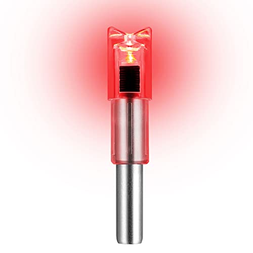 DEEPOWER Lighted Nocks for Crossbow Bolts 6-Pack Arrow Nocks for .300"/7.62mm Inside Diameter with ON/Off Switch Archery Nocks for Archery Hunting