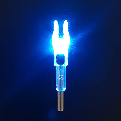 DEEPOWER X Lighted Nocks for Arrows .204”/.233”/.244”/.246” with ON/Off Switch 4-Pack with H, S, GT Bushings