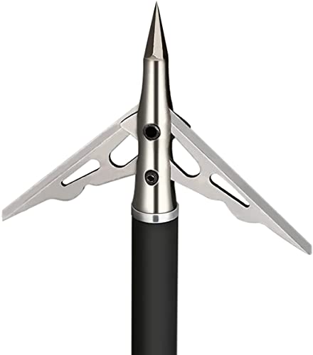 6 Pack Mechanical Broadhead 125 100 Grain, 2 Blade Broadhead, Hunting Broadhead, 2" Cutting Archery Broadhead Reusable for Compound Bow Hunting
