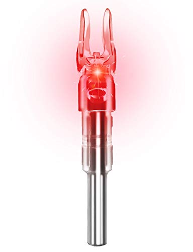 XHYCKJ 6PCS S Led Lighted Nocks for Arrows with .244"/6.2mm Inside Diameter,Screwdriver Included