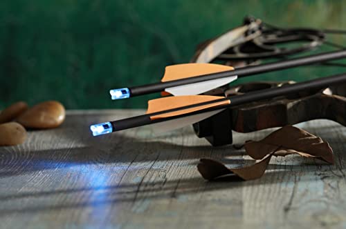 DEEPOWER Crossbow Lighted Nock with ON/Off Switch 4 Pack with .285”/.297”/.300”/.305” Bushings LED Nock Universal Fit for Bolts