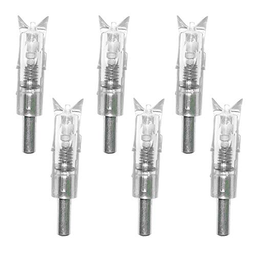 6PCS Lighted Nocks for Crossbow with .300/7.62mm Inside Diameter Led Nocks Arrow nocks for Archery Hunting