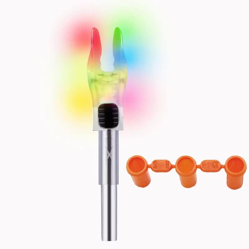 DEEPOWER X Lighted Nocks for Arrows .204”/.233”/.244”/.246” with ON/Off Switch 4-Pack with H, S, GT Bushings