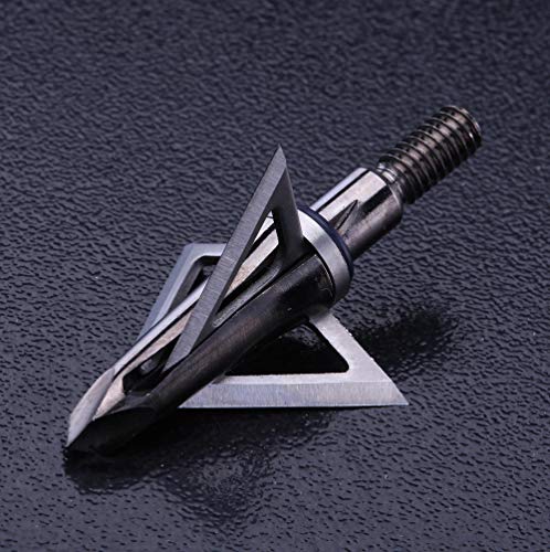 DEEPOWER 3-Blade Fixed Broadhead 4-Pack 100 Grain 1 1/4" Cut