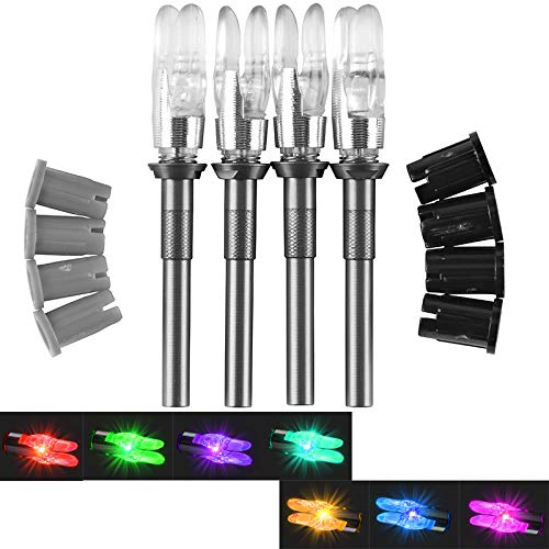 thumbnail image 2 of 12-Pack LED Lighted Arrow Nocks For 6.2mm Arrow Shafts - Glow In Dark Hunting Accessories 2 of 11