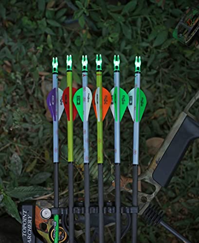 DEEPOWER S Lighted Nocks for Arrows .244/6.2mm 6 Pack Lighted Arrow Nocks for Archery Hunting