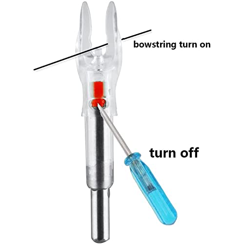 DEEPOWER Lighted Nocks X/5.2mm 6 PCS LED Arrow Nock Universal for Arrows with .204 .233 .244 .246 Inside Diameter, Screwdriver Included