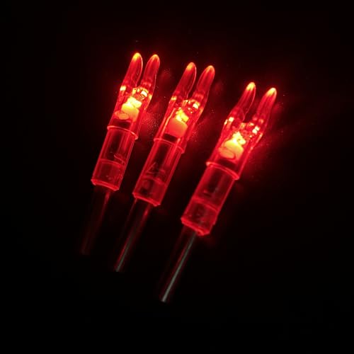 DEEPOWER S Lighted Nock for Arrows with .244/6.2mm Inside Diameter Lighted Arrow Nocks for Archery Hunting,Screwdriver Included