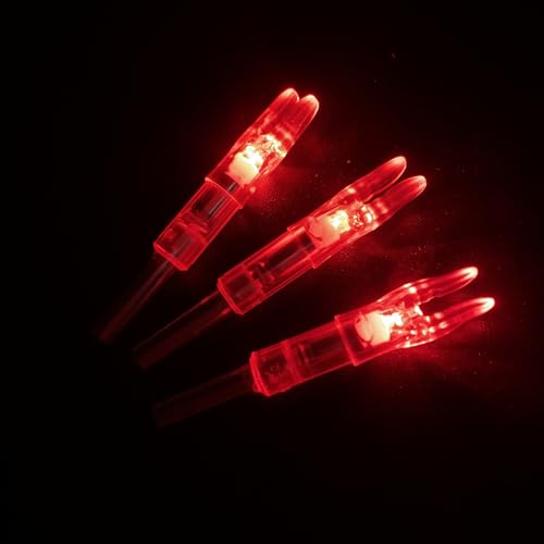 DEEPOWER S Lighted Nock for Arrows with .244/6.2mm Inside Diameter Lighted Arrow Nocks for Archery Hunting,Screwdriver Included