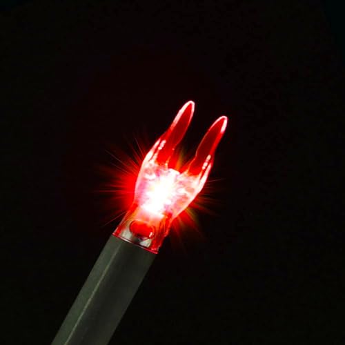 DEEPOWER Lighted Nocks X/5.2mm 6 PCS LED Arrow Nock Universal for Arrows with .204 .233 .244 .246 Inside Diameter, Screwdriver Included