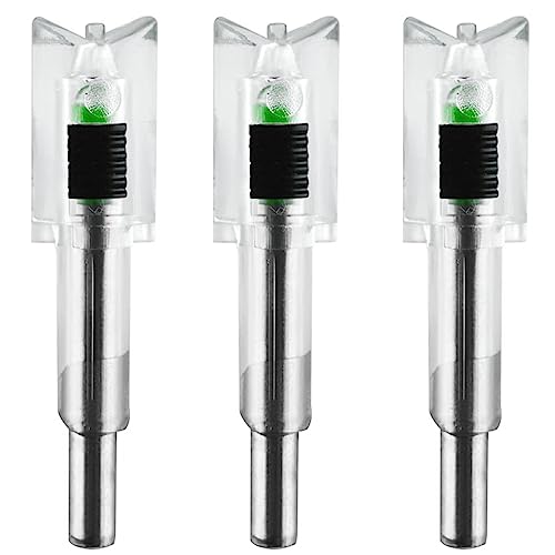 KEAUP Lighted Nocks for Crossbow Bolts - 3 Pack with .285”/.297”/.300”/.305” Bushings LED Nocks Arrow nocks for Archery Hunting