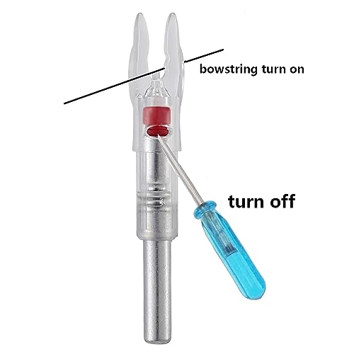 DEEPOWER S Lighted Nock for Arrows with .244/6.2mm Inside Diameter Lighted Arrow Nocks for Archery Hunting,Screwdriver Included