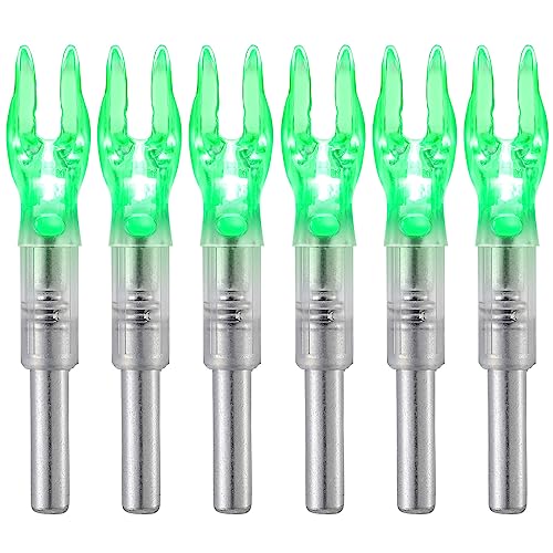 DEEPOWER S Lighted Nock for Arrows with .244/6.2mm Inside Diameter Lighted Arrow Nocks for Archery Hunting,Screwdriver Included