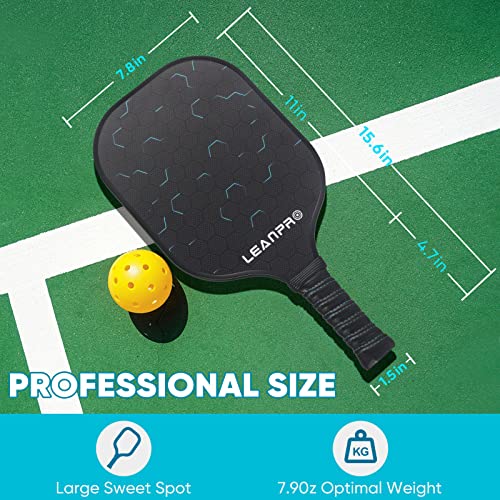 Pickleball Paddles Set of 2 Rackets with 4 Balls and 1 Pickleball Bag Pickle Ball Rackets for Women & Men with Grip Tape Pickleball Set Racquet Lightweight