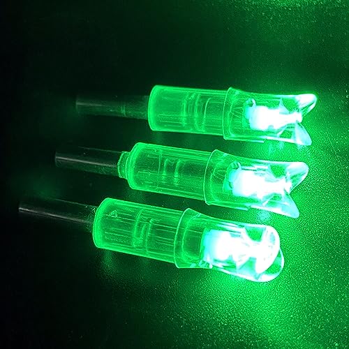 DEEPOWER Lighted Nocks for Crossbow .300/7.62mm Inside Diameter Led Lighted Arrow Nocks for Archery Hunting