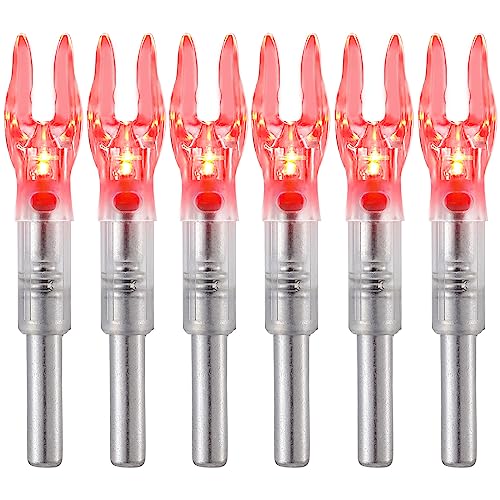 DEEPOWER S Lighted Nock for Arrows with .244/6.2mm Inside Diameter Lighted Arrow Nocks for Archery Hunting,Screwdriver Included