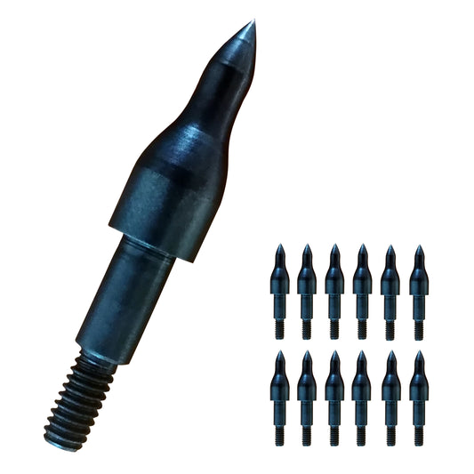 Archery 3D Field Points100/125 Grain, 12/Pack Screw-in Arrow Tips for Target Practice