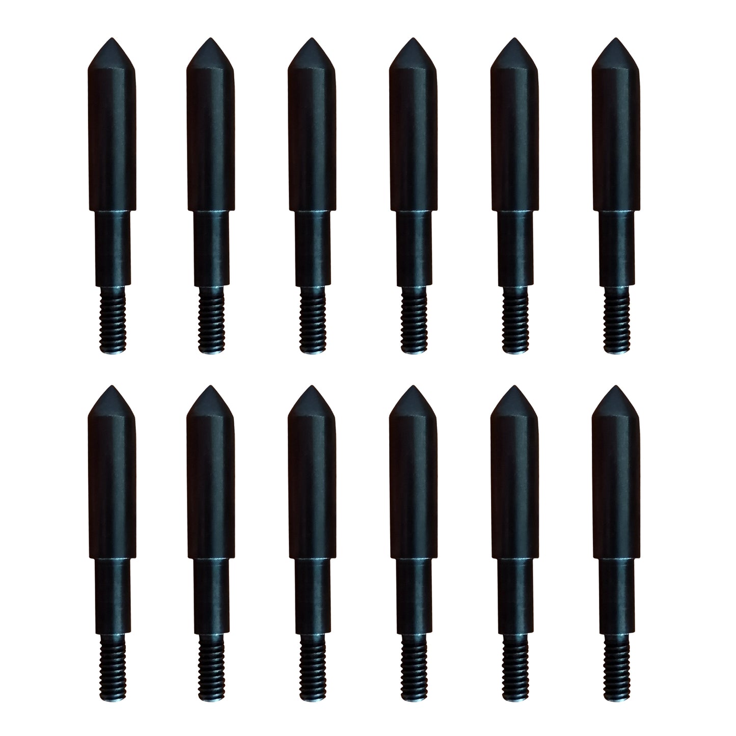 Archery Bullet Field Points 75/85/100/125 Grain, 12/Pack Screw-in Arrow Tips for Target Practice