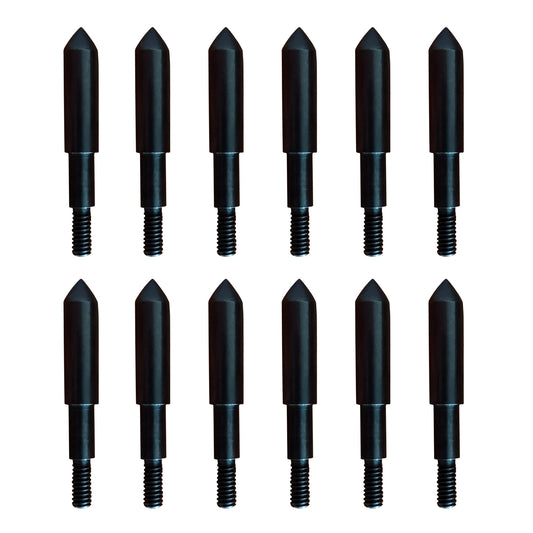 Archery Bullet Field Points 75/85/100/125 Grain, 12/Pack Screw-in Arrow Tips for Target Practice