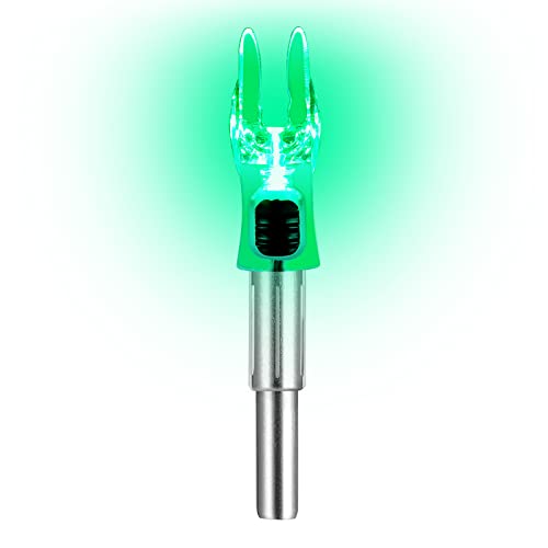 DEEPOWER S Lighted Nocks for Arrows .244/6.2mm 6 Pack Lighted Arrow Nocks for Archery Hunting