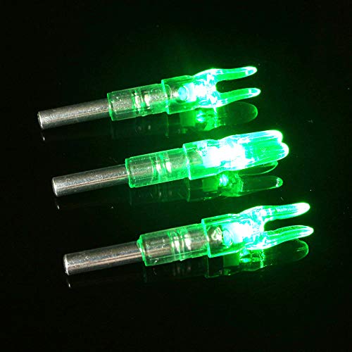 XHYCKJ 6PCS S Led Lighted Nocks for Arrows with .244"/6.2mm Inside Diameter,Screwdriver Included