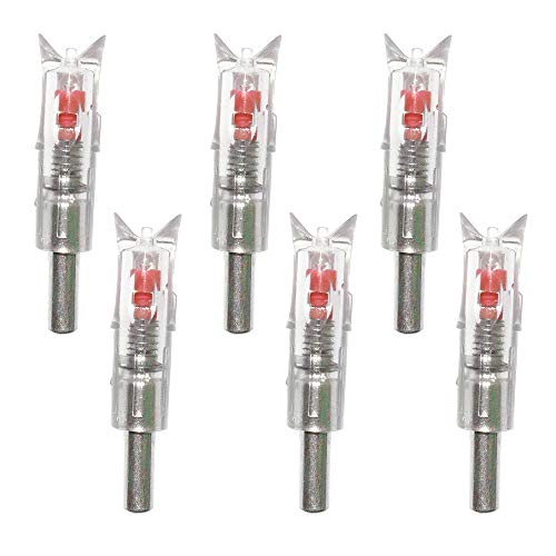 6PCS Lighted Nocks for Crossbow with .300/7.62mm Inside Diameter Led Nocks Arrow nocks for Archery Hunting