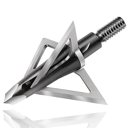 DEEPOWER 3-Blade Fixed Broadhead 4-Pack 100 Grain 1 1/4" Cut