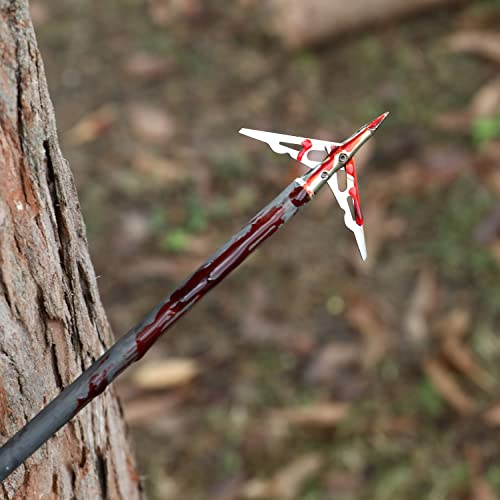 6 Pack Mechanical Broadhead 125 100 Grain, 2 Blade Broadhead, Hunting Broadhead, 2" Cutting Archery Broadhead Reusable for Compound Bow Hunting