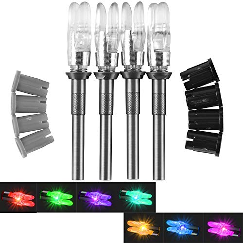 DEEPOWER Universal Fit Nock Automatically LED Lighted Nock fits G, X, and S Series Arrows with 4.2mm/.165 Inside Diameter, Including 0.204, 0.244 LED Archery Nock