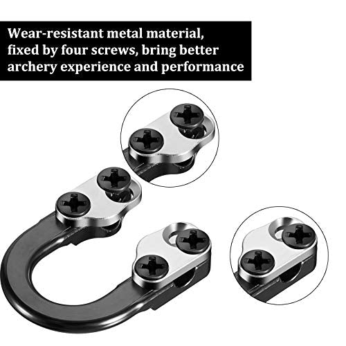 2 Sets Archery D Loop Compound Bow Metal U Nock D Ring Buckle Release ...