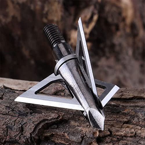 DEEPOWER 3Blade Fixed Broadhead 4Pack 100 Grain 1 1/4" Cut DEEPOWER